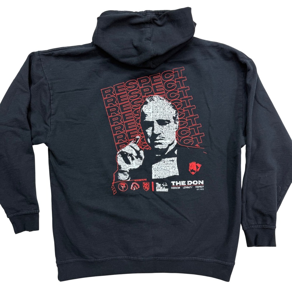 The Godfather Graphic Hoodie Black Men's Pullover Long Sleeve - Picture 1 of 8